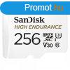 SanDisk High Endurance microSDXC memriakrtya 256GB, 100 MB