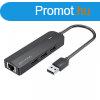 USB 2.0 hub 3 porttal s 100 m-es Ethernet adapterrel, CHPBB