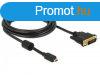 DeLock HDMI cable Micro-D male > DVI-D (Dual Link) 24+1 m