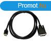 OEM DVI-D -> HDMI M/M video jelkbel 3m fekete