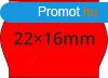 22x16mm FLUO piros rcmke METO1622 gphez (42tek/#)