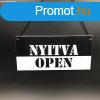 NYITVA-ZRVA OPEN-CLOSED tbla 200x100mm (fekete-fehr)