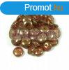 Lentil - Czech Glass bead - peridot peach luster - 6mm