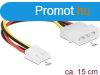 DeLock Cable Power 4 pin male > 4 pin floppy female 15cm