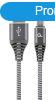 Gembird CC-USB2B-AMCM-1M-WB2 Premium cotton braided Type-C U