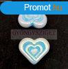 Heart in Heart gyngy - Alabaster AB Turquoise - 14x16mm