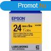 Epson LK-6YBP cmkeszalag (24mm) Black on Yellow - 9m