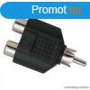 RCA Y-talakt, 2 x RCA aljzat - RCA dug, 10 db / csomag (