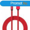 Ruby USB - Micro USB pamut-szvetkbel (1 mter) piros - USB