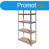 Salg polc,Fm llvny, 5 polcos, 150x70x30 cm teherbrs 87