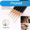 5db Rzsaszn/fekete Nail Art Ecsetek A Rszletekrt, Long N