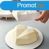 Szv alak szilikon tortaforma, fehr, kzi stforma Valent