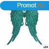 Karcsonyfagmb Angyal szrnyak Zld Manyag Glitter 13 x 14
