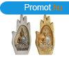Dekoratv Figura DKD Home Decor Szrke Aranysrga Buddha Gya