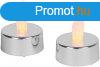 Gyertyk MagicHome Karcsony, LED Tea, 2 db, ezst, mcses, 