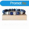 Szodalit karkt kagylhjjal s Shamballa gynggyel (8mm)