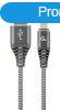 Gembird CC-USB2B-AMmBM-1M-WB2 Premium cotton braided microUS