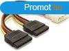 DeLock Cable Power SATA HDD 2x > 4pin male 0,15m