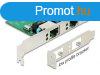 DeLock PCI Express x1 Card 2x RJ45 Gigabit LAN RTL8111