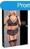 Cottelli Bondage Plus Size - csipke melltart szett (fekete)