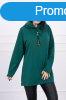 Oversize tunika cipzrral s kapucnival modell 0160 zld