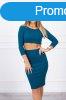 Szett szoknya s crop-top modell 9084 stt trkisz kk