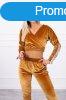 Brsonyos szett Queen crop-toppos melegt felsvel camel sz