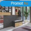MIX Parma elszobafal, 100x81.5x35 cm, antracit-tlgy