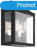SONCINO kltri fali lmpatest E27 2x60W fekete/ttetsz