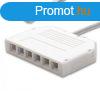 Elosztkbel 30cm 1 apa 6 anya MiniAMP csatlakozval 2 eres 