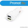 M.N.C Auts szivargyjt adapter, 2 x USB aljzattal, fehr (
