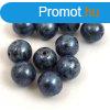 Cseh prselt goly gyngy - Jet Blue Luster - 8mm