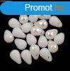 Cseh prselt csepp gyngy - White AB - 4x6mm