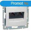 Legrand 770073 Valena Cat.6A STP fehr 2xRJ45 dupla informat