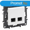 Legrand Nilo Step 2xRJ45 Cat.6A UTP aljzat, fehr, Legrand 