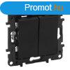 Legrand Nilo Step ketts vltkapcsol, 10AX, fekete, IP44,