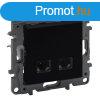 Legrand Niloé Step 2xRJ45 Cat.5E UTP aljzat, fekete, Legrand