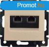 Legrand Valena RJ11 telefon dupla aljzat, elefntcsont