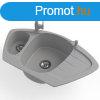 Grnit mosogat NERO Compact + Design csaptelep + adagol (s
