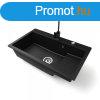 Grnit mosogattlca NERO Boss + Design csaptelep + dugkiem