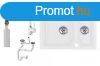 Laneo Boston S63-43BI Grnit Mosogat + Csap + Szifon + Adag