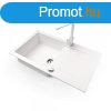 Grnit mosogat NERO Gold + Design csaptelep + dugkiemel (