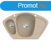 Grnit sarok mosogat NERO Compact + szifon (bzs)