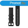 raszj Garmin 22 mm fekete szilikon, fekete rozsdamentes cs