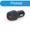 Gembird TA-U2QC3-CAR-02 2port USB Car Fast Charger QC3.0 Bla