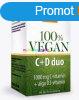 C+D DUO Vegn 90 db filmtabletta, 1000 mg C-vitamin s alga 
