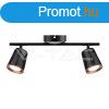 12W LED Fali lmpa dupla fejjel, fekete szn 4000K (V-TAC)