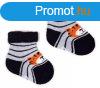 Yo! Baby frottr zokni 3-6 h - fekete/ szrke tigris