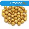 Cseh csiszolt goly gyngy - Chalk Gold Terracotta - 4mm