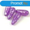 Cseh prselt csepp gyngy - Crystal Purple Luster Silver Pat